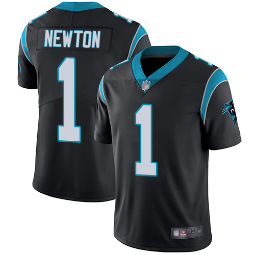 Carolina Panthers Limited Black Youth Cam Newton Home Jersey NFL Football 1 Vapor Untouchable